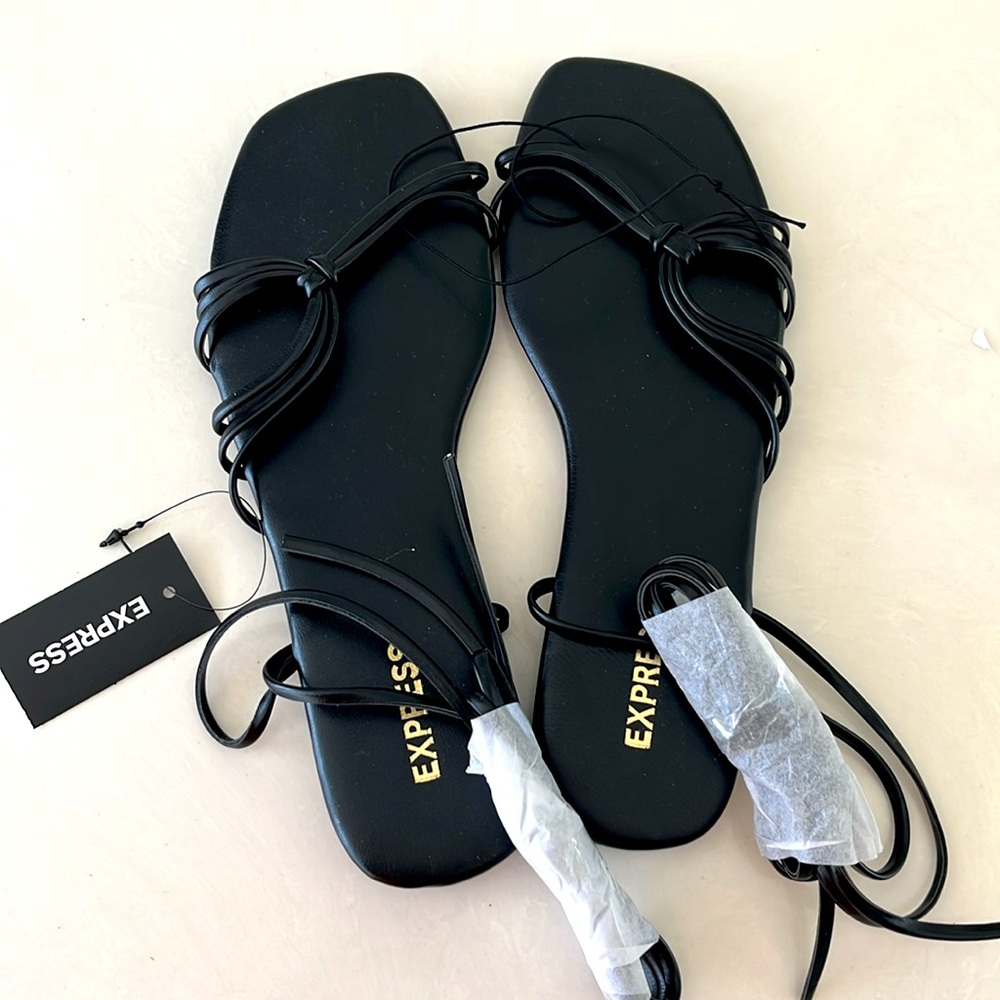 Express Black Strappy Sandals for Summer